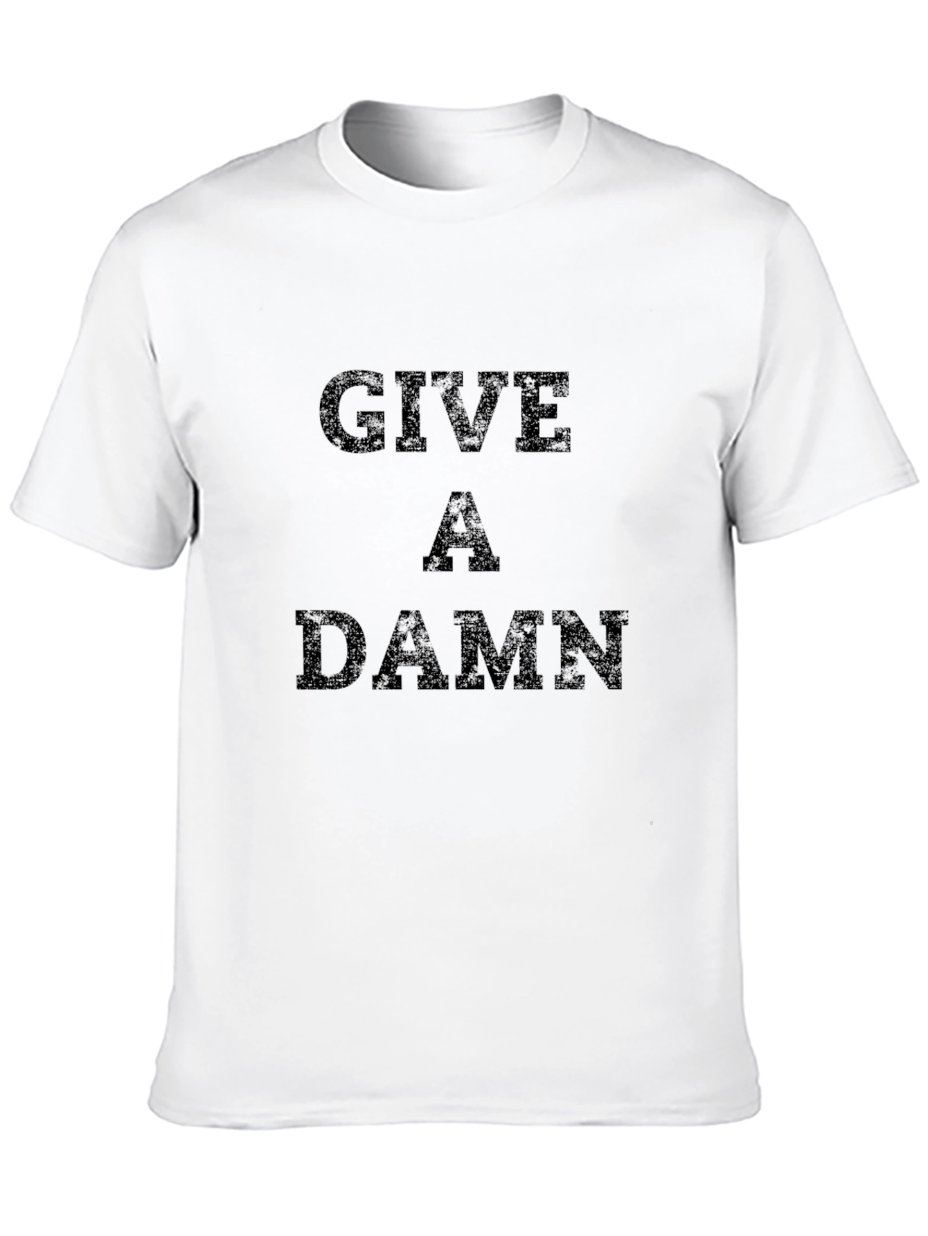 Give a Damn Graphic Tee - Black Cotton T-Shirt
