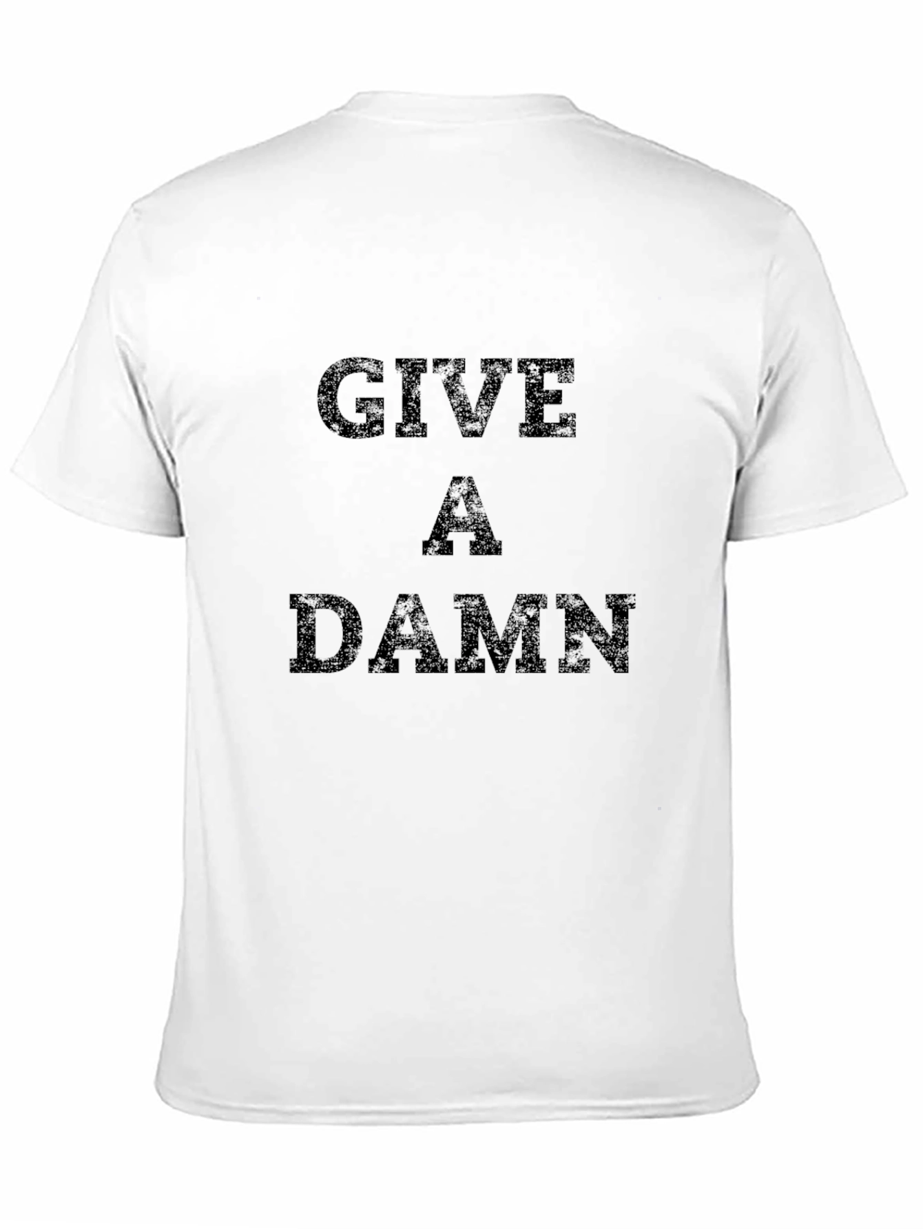 Give a Damn Graphic Tee - Black Cotton T-Shirt