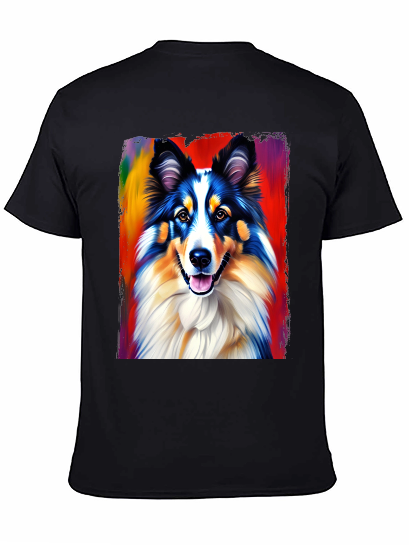 Colorful Dog Graphic T-Shirt