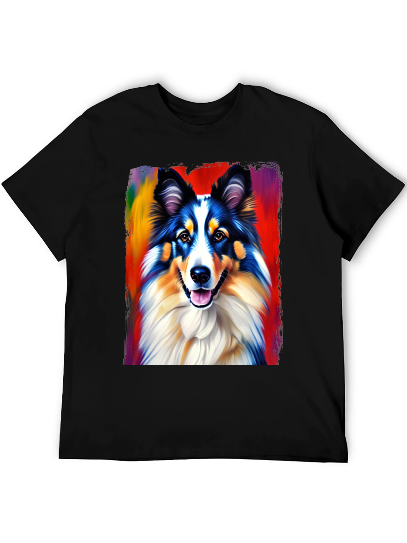 Colorful Dog Graphic T-Shirt