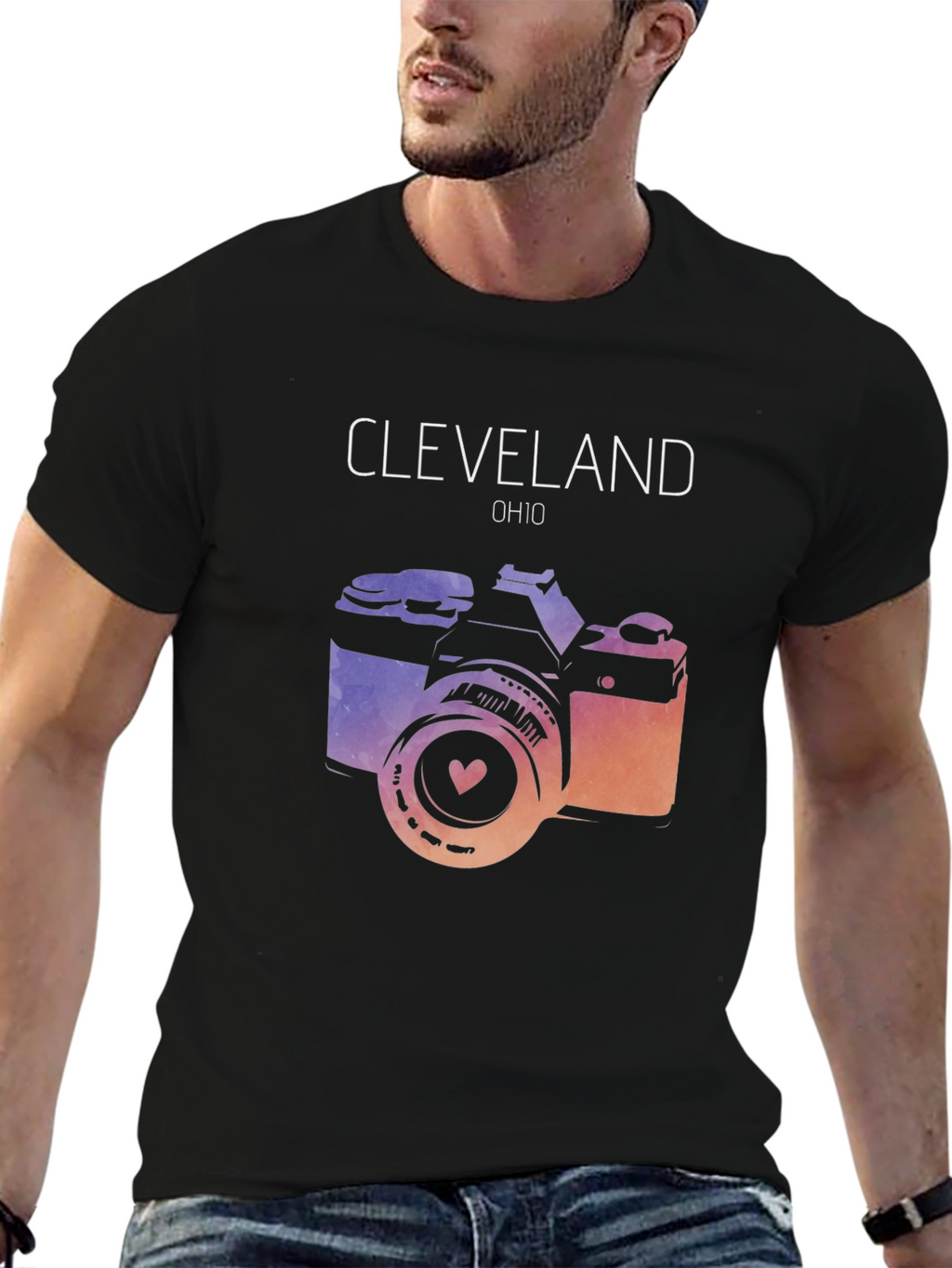 Cleveland OH Photo Camera Graphic Tee
