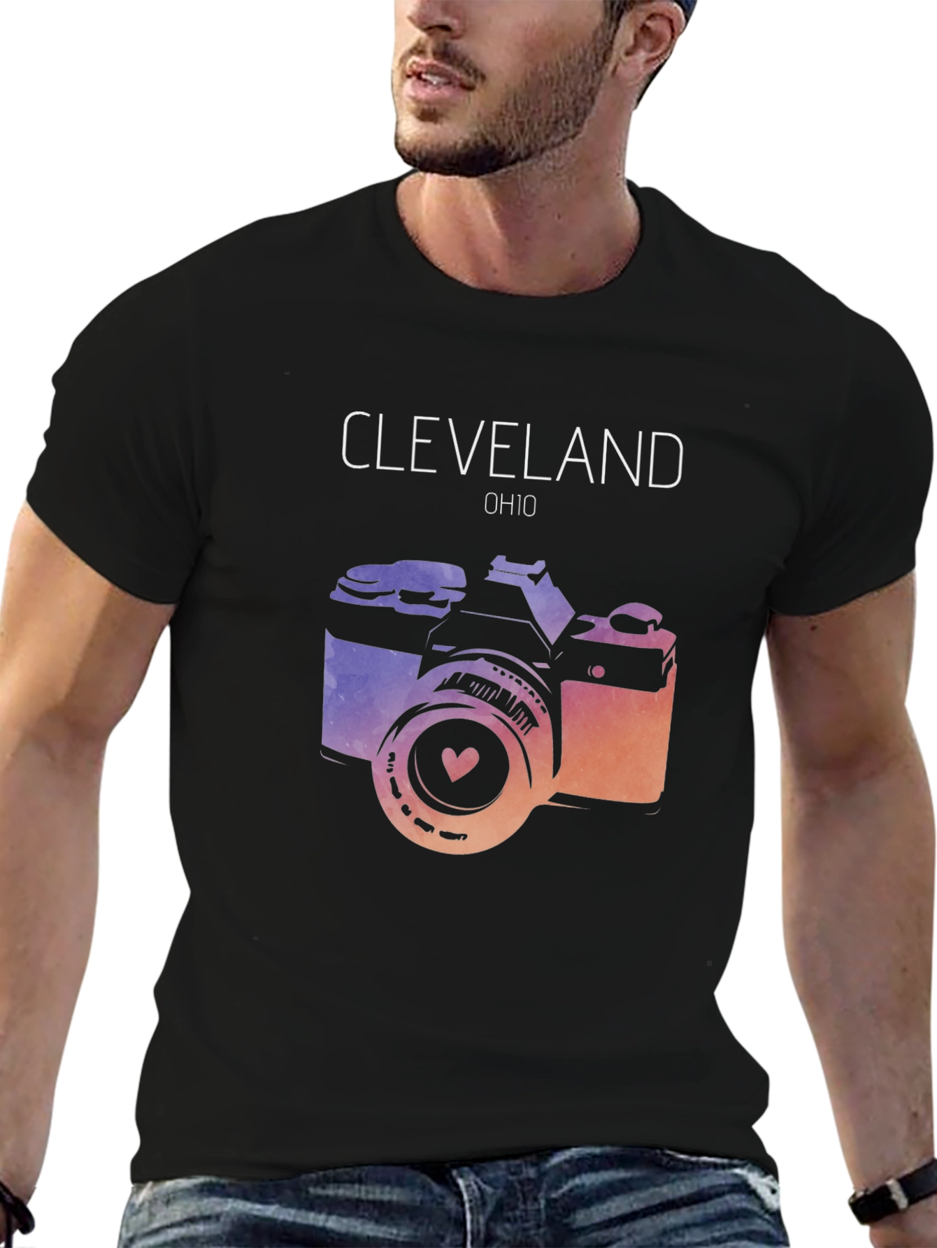 Cleveland OH Photo Camera Graphic Tee