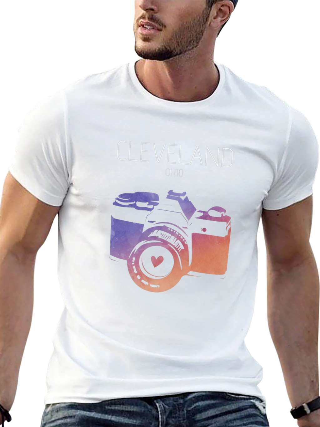 Cleveland OH Photo Camera Graphic Tee