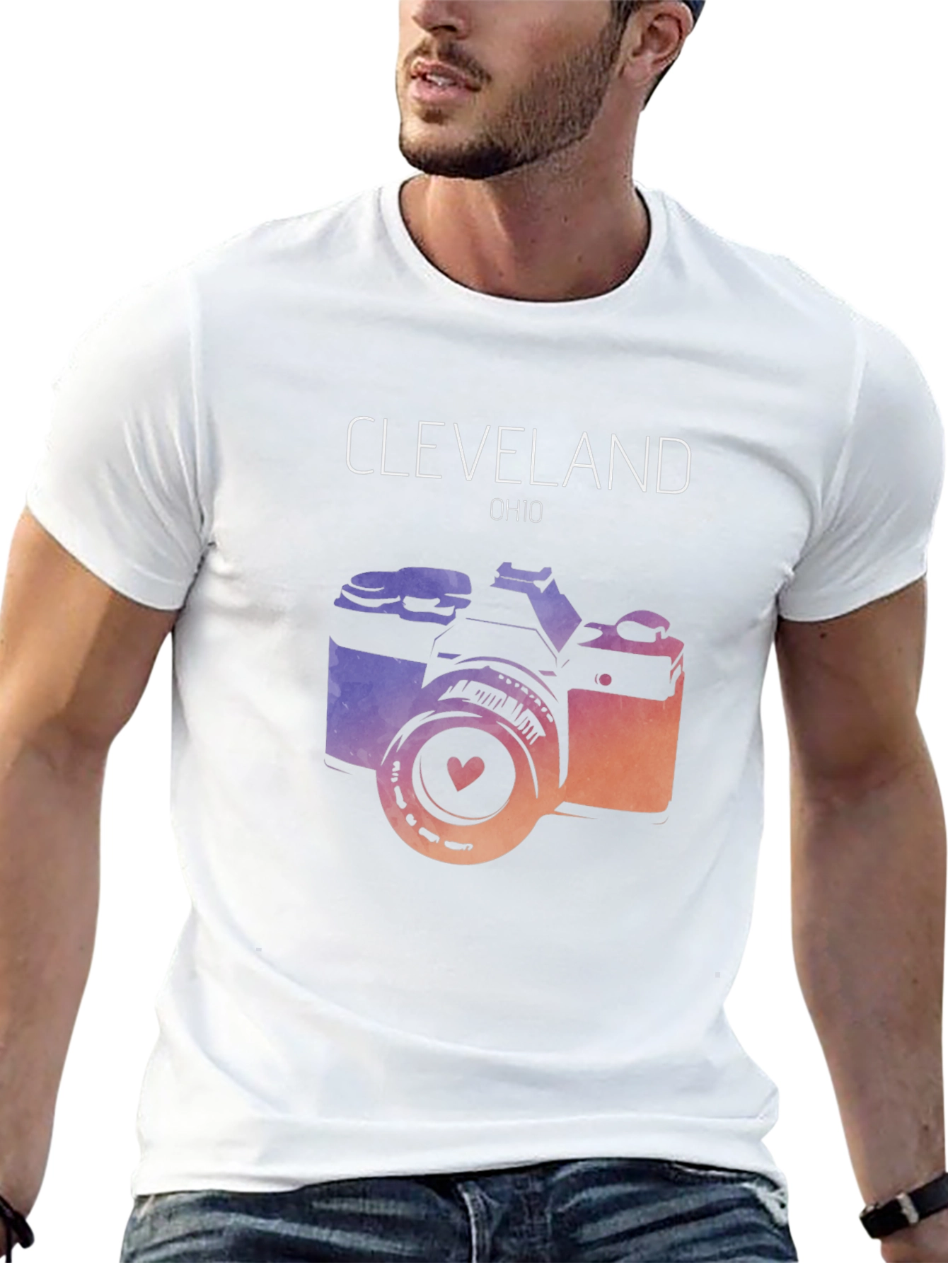 Cleveland OH Photo Camera Graphic Tee