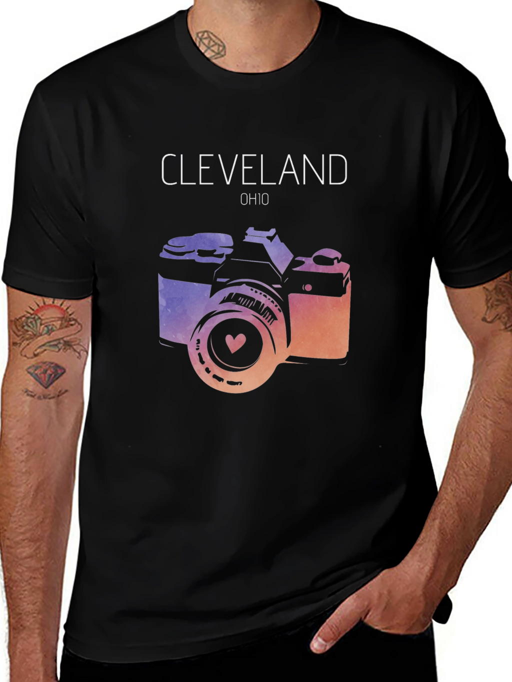 Cleveland OH Photo Camera Graphic Tee
