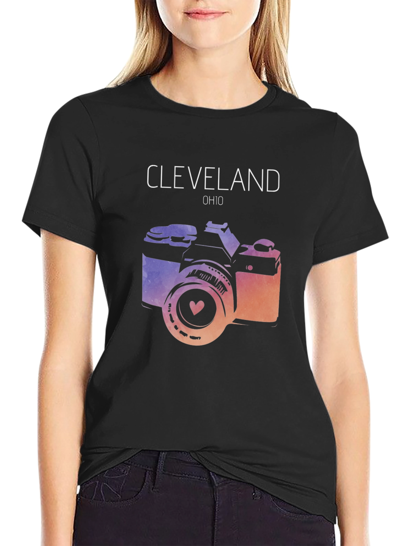 Cleveland OH Photo Camera Graphic Tee