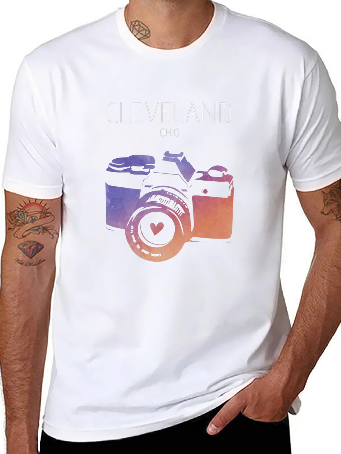 Cleveland OH Photo Camera Graphic Tee