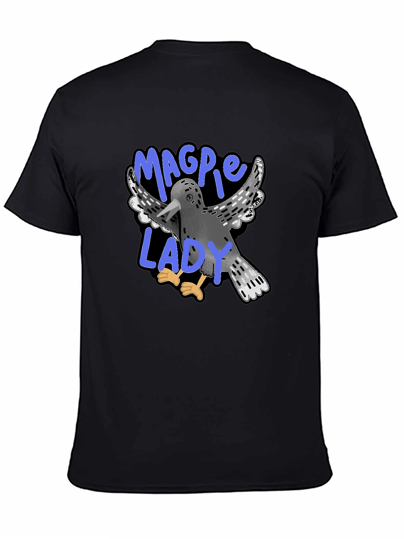 Magpie Lady T-Shirt - Fun Graphic Tee for Bird Lovers