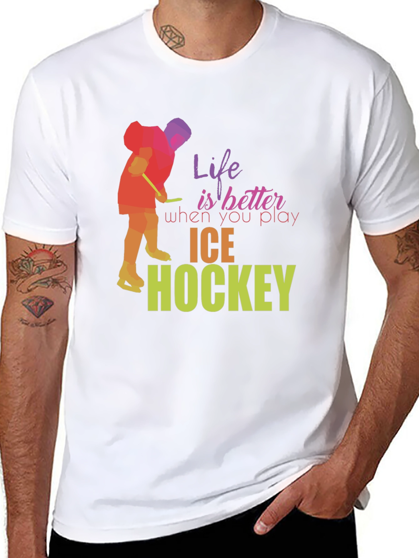 Life is Better Ice Hockey Graphic Tee
