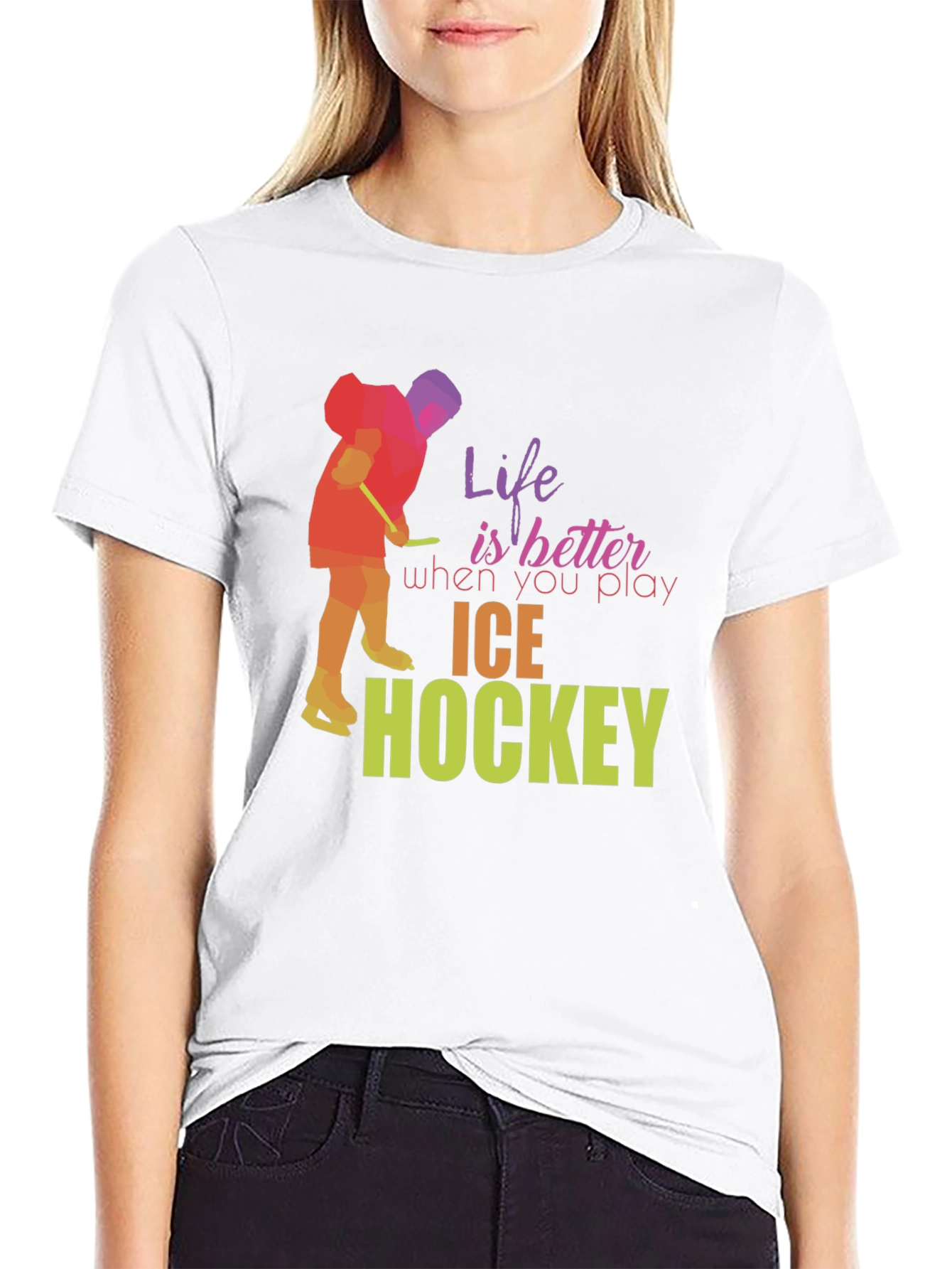 Life is Better Ice Hockey Graphic Tee