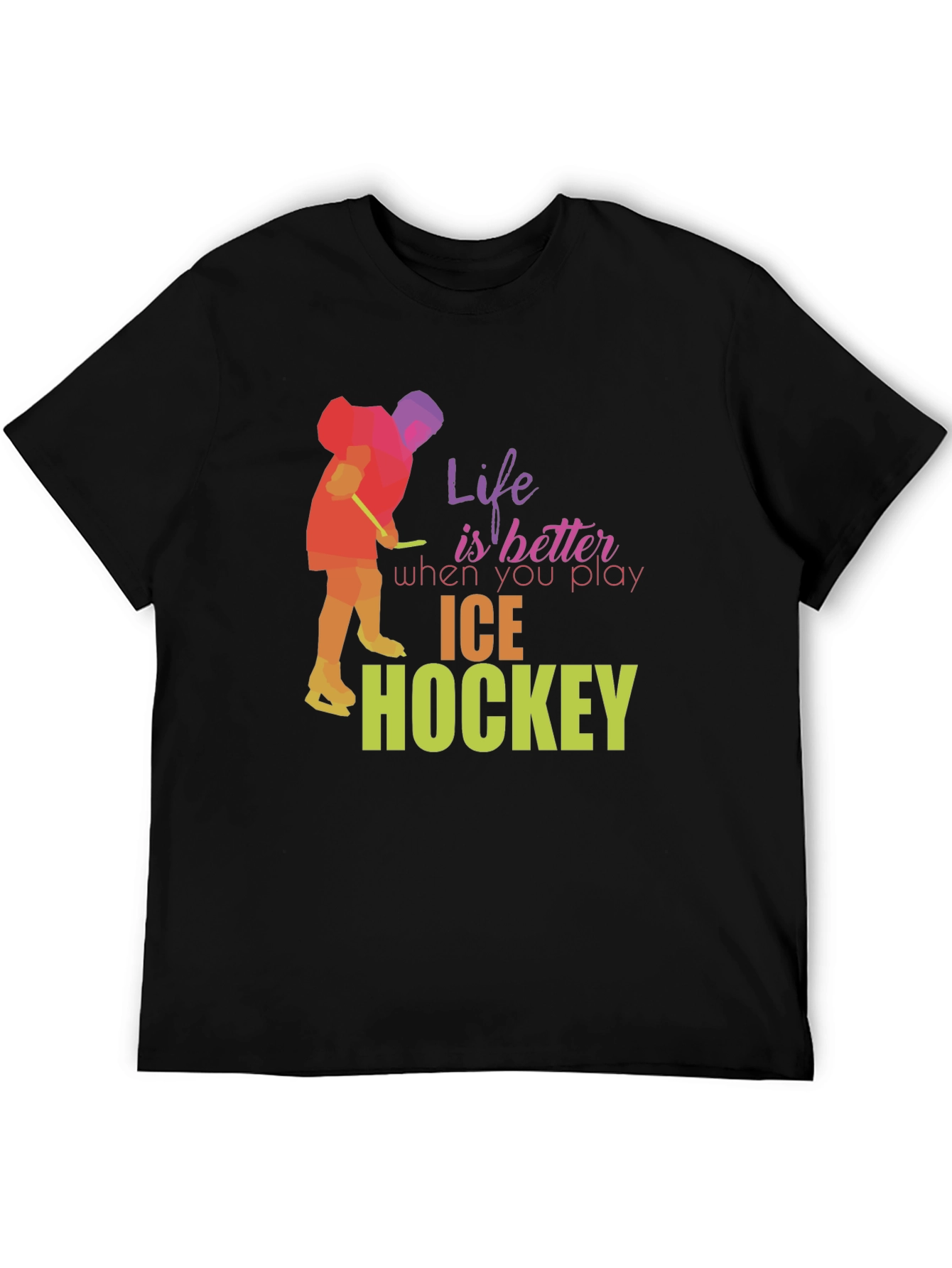 Life is Better Ice Hockey Graphic Tee