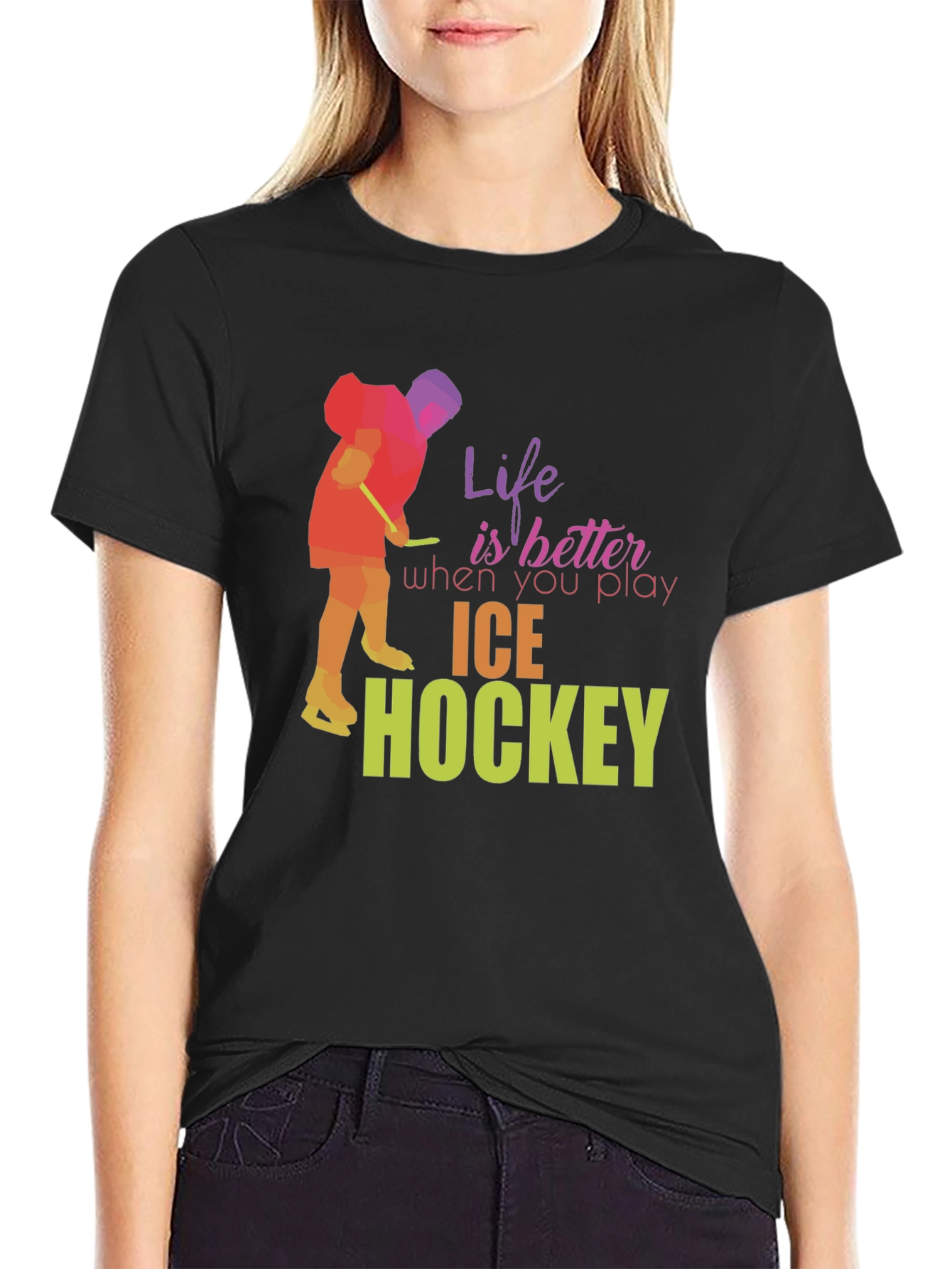 Life is Better Ice Hockey Graphic Tee