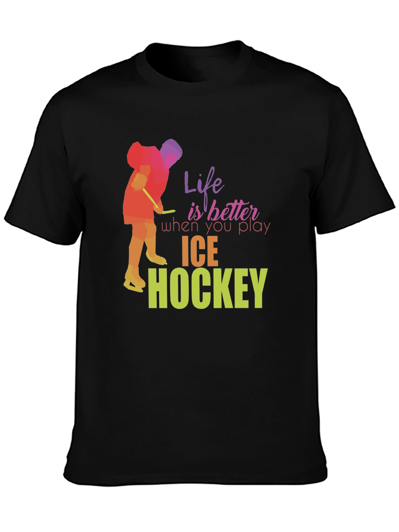 Life is Better Ice Hockey Graphic Tee