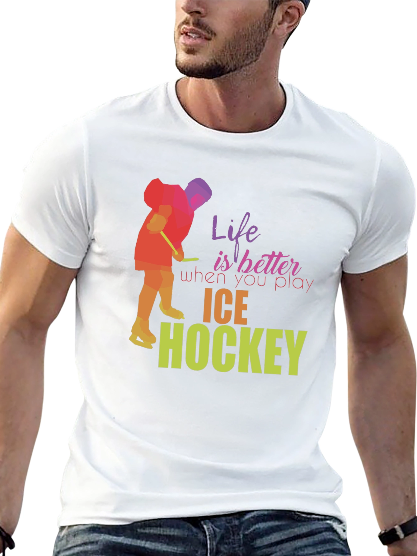 Life is Better Ice Hockey Graphic Tee