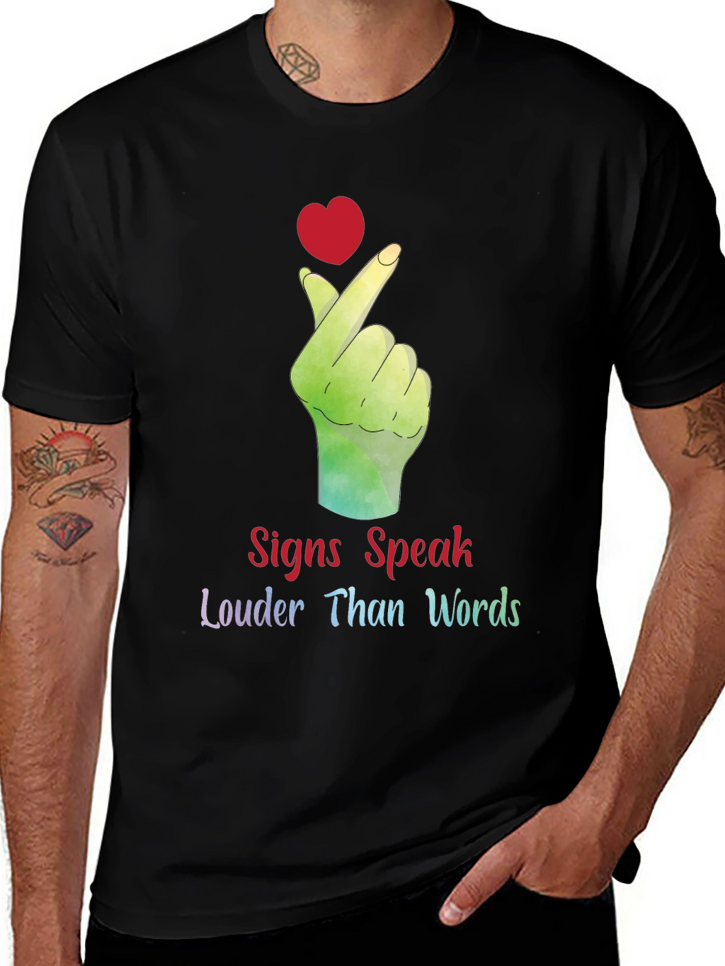 Signs Speak Louder Than Words Graphic Tee