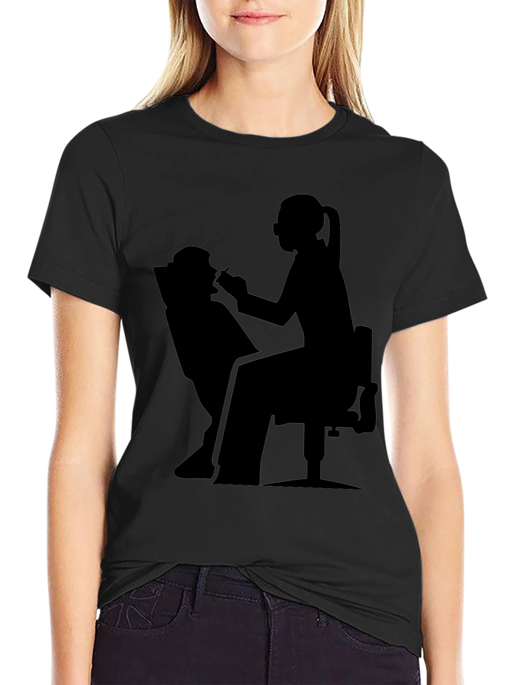Dentist Silhouette Graphic T-Shirt
