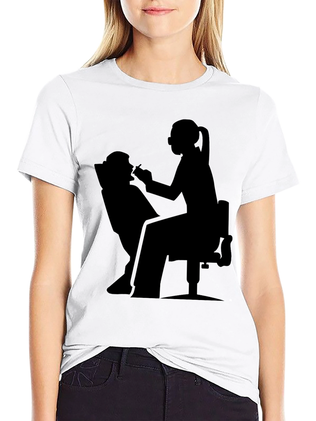 Dentist Silhouette Graphic T-Shirt