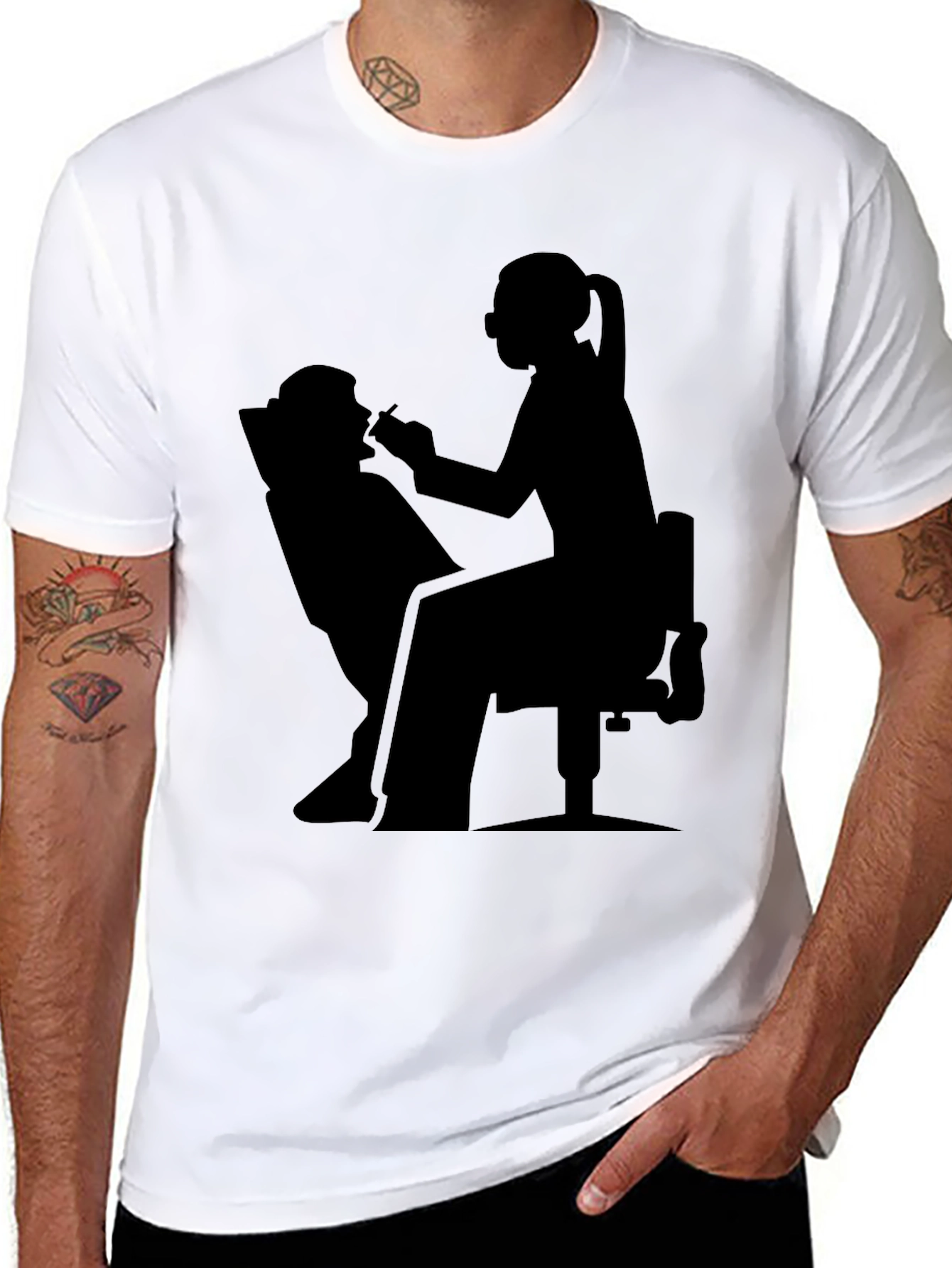 Dentist Silhouette Graphic T-Shirt