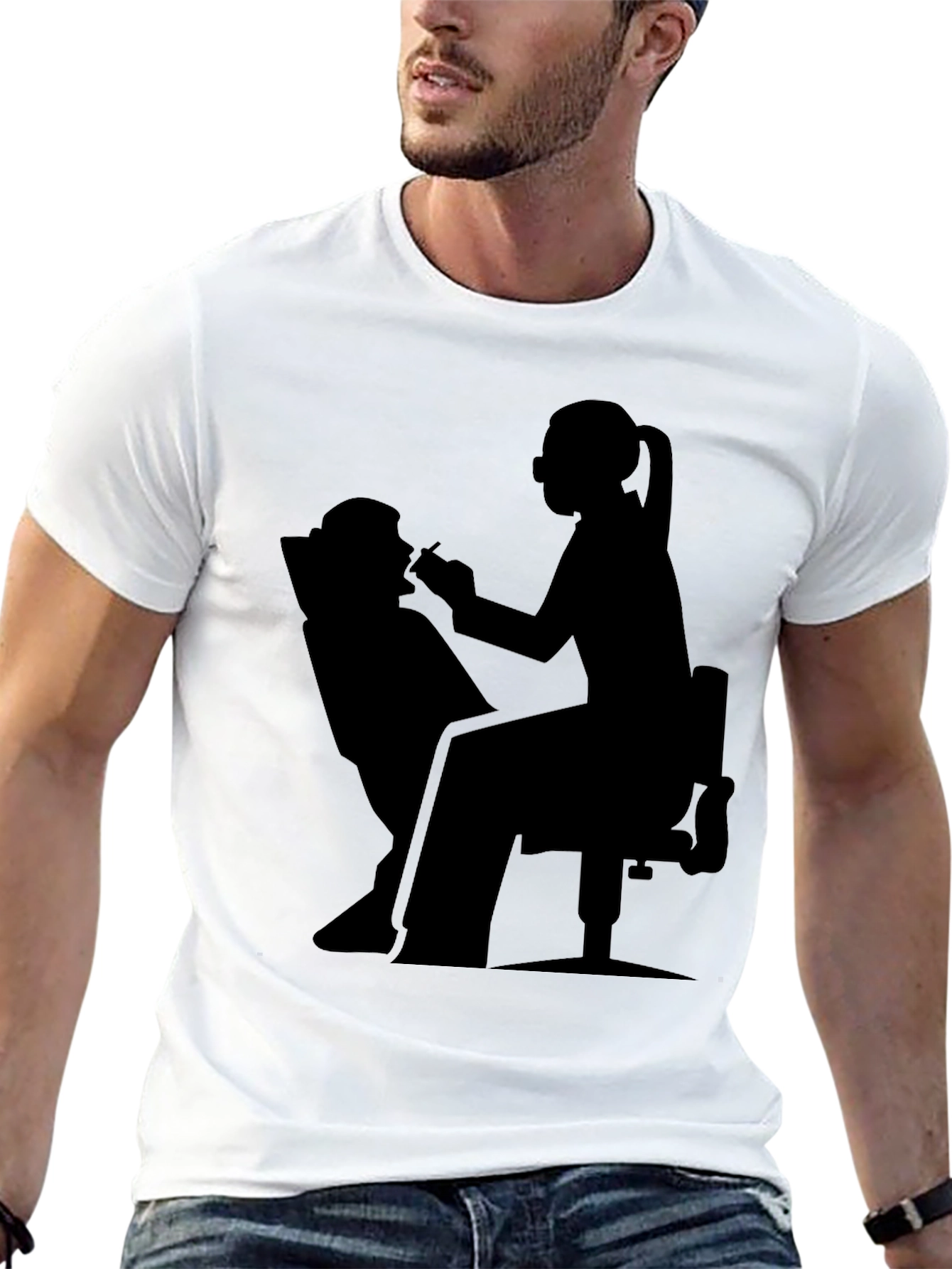 Dentist Silhouette Graphic T-Shirt