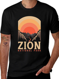 Zion National Park T-Shirt Retro Design