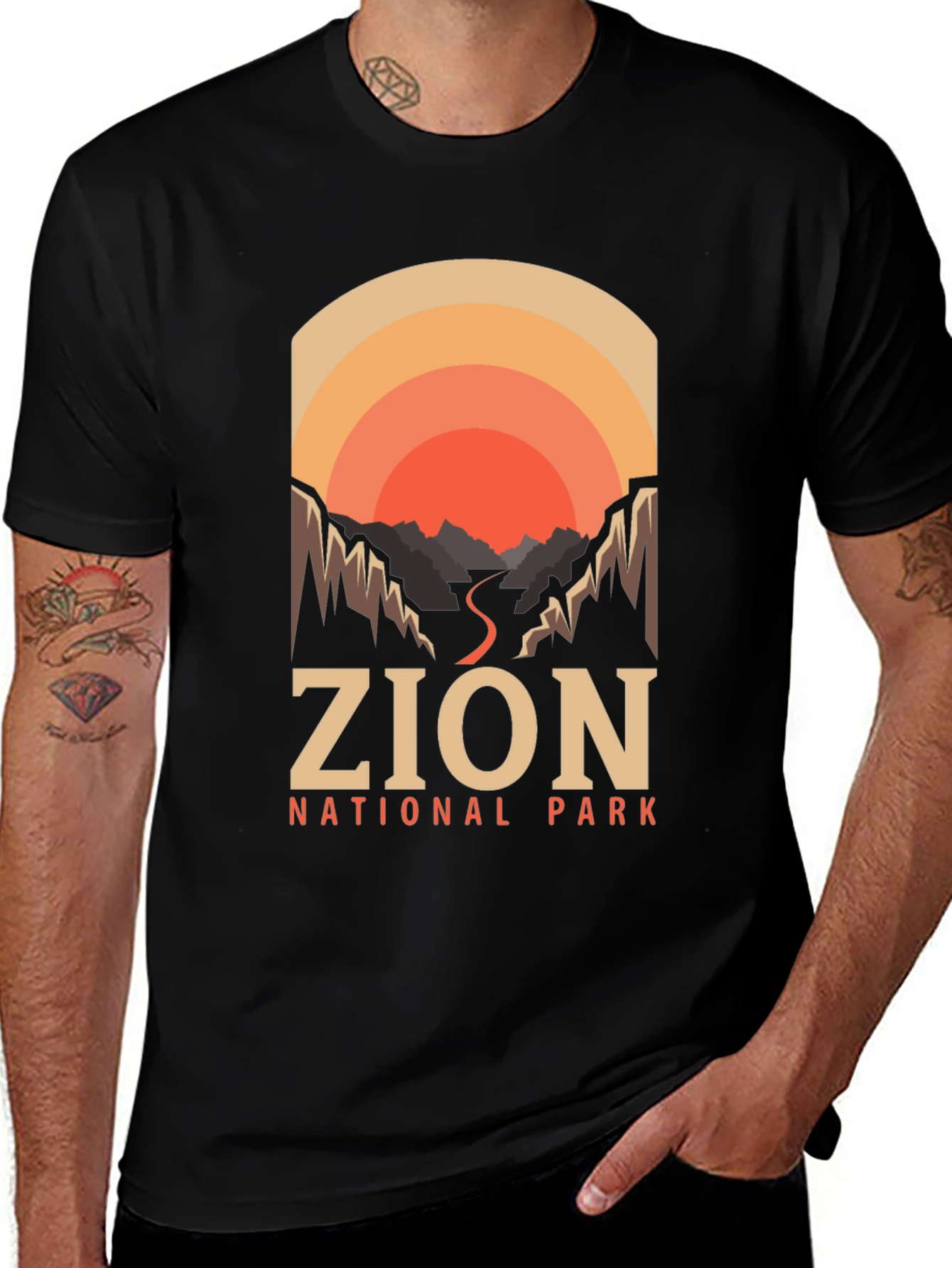Zion National Park T-Shirt Retro Design