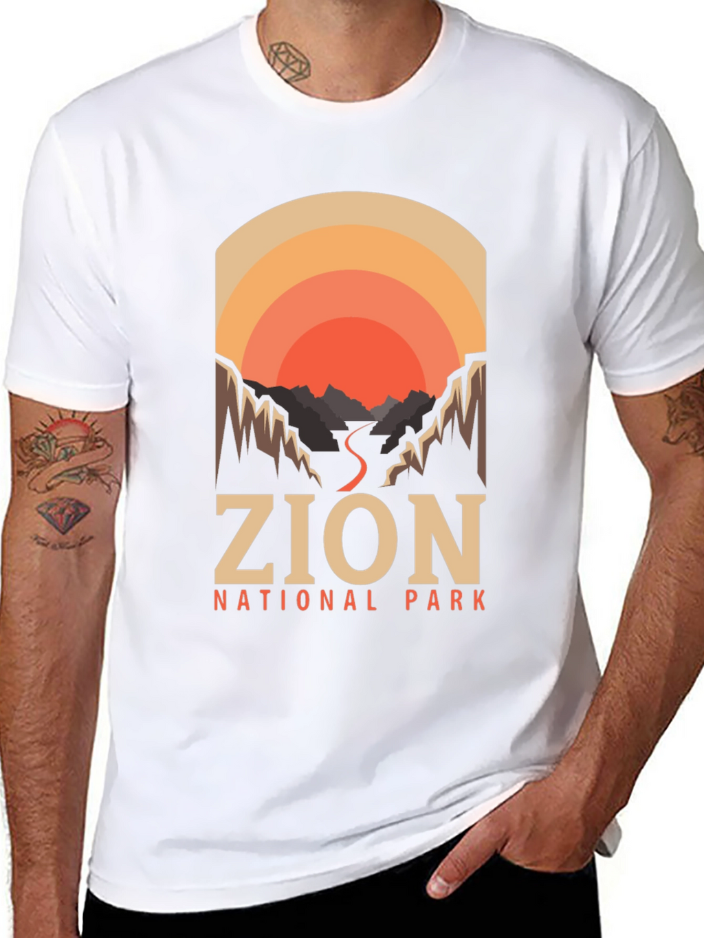 Zion National Park T-Shirt Retro Design