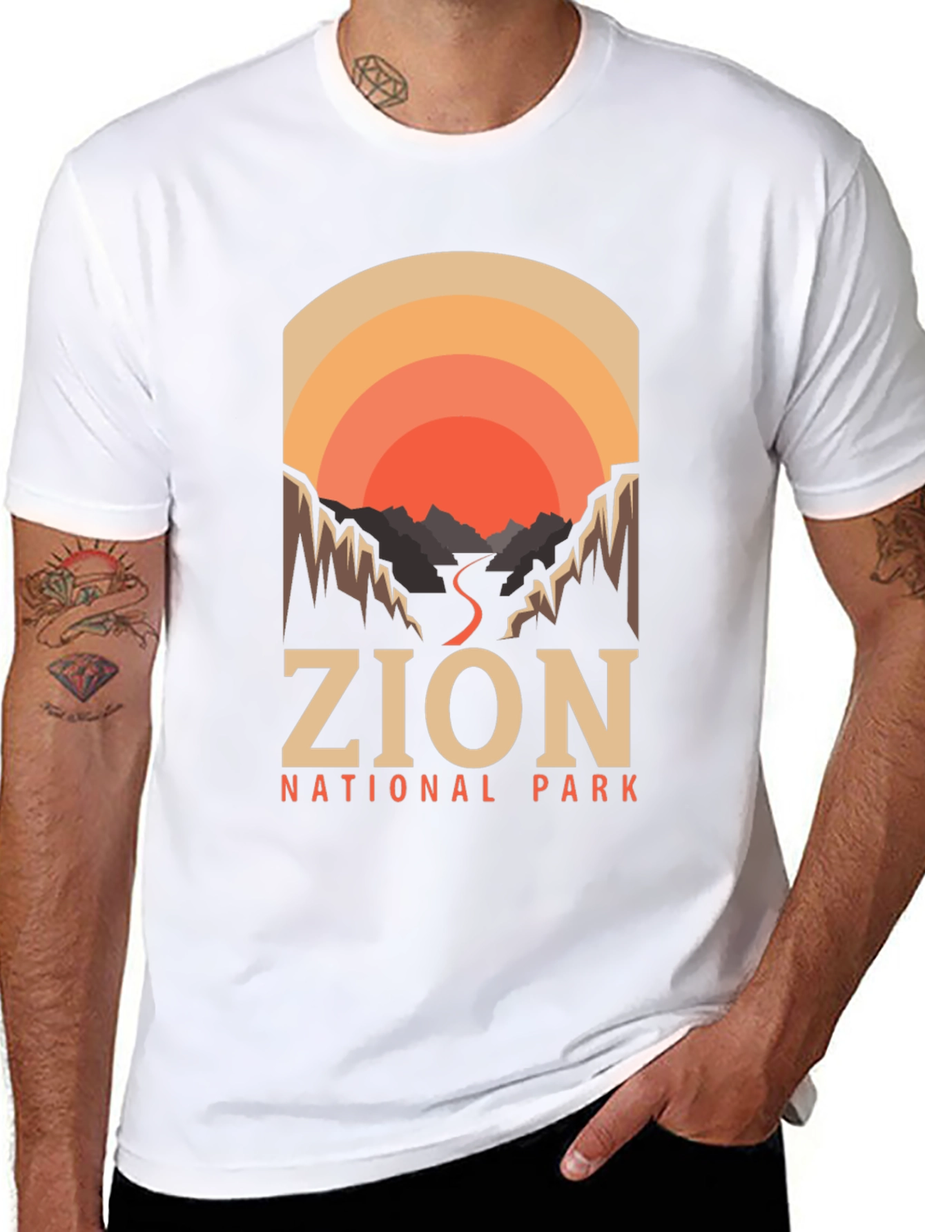 Zion National Park T-Shirt Retro Design