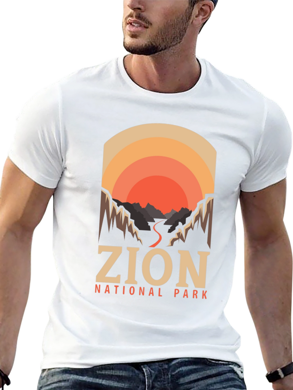 Zion National Park T-Shirt Retro Design