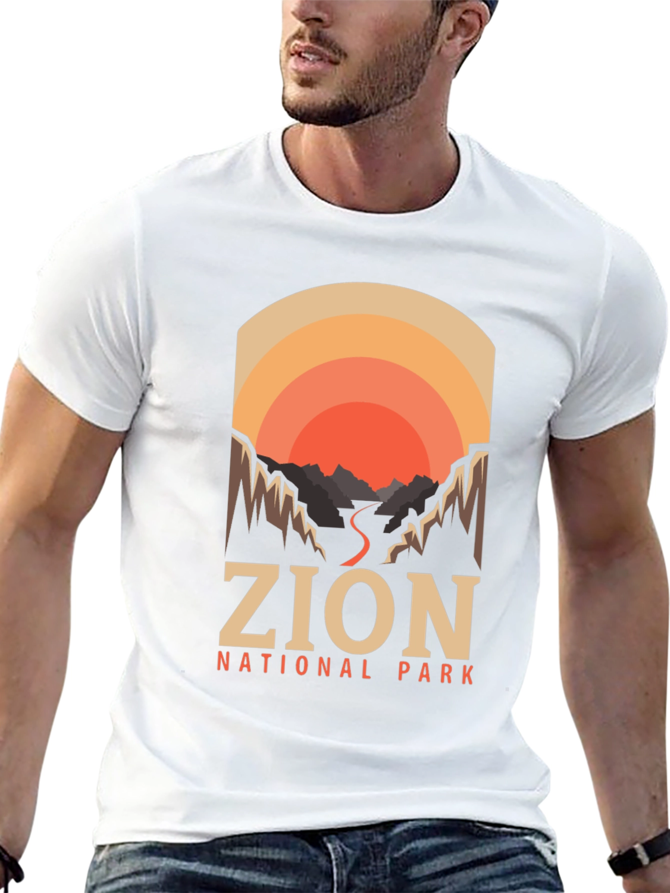 Zion National Park T-Shirt Retro Design