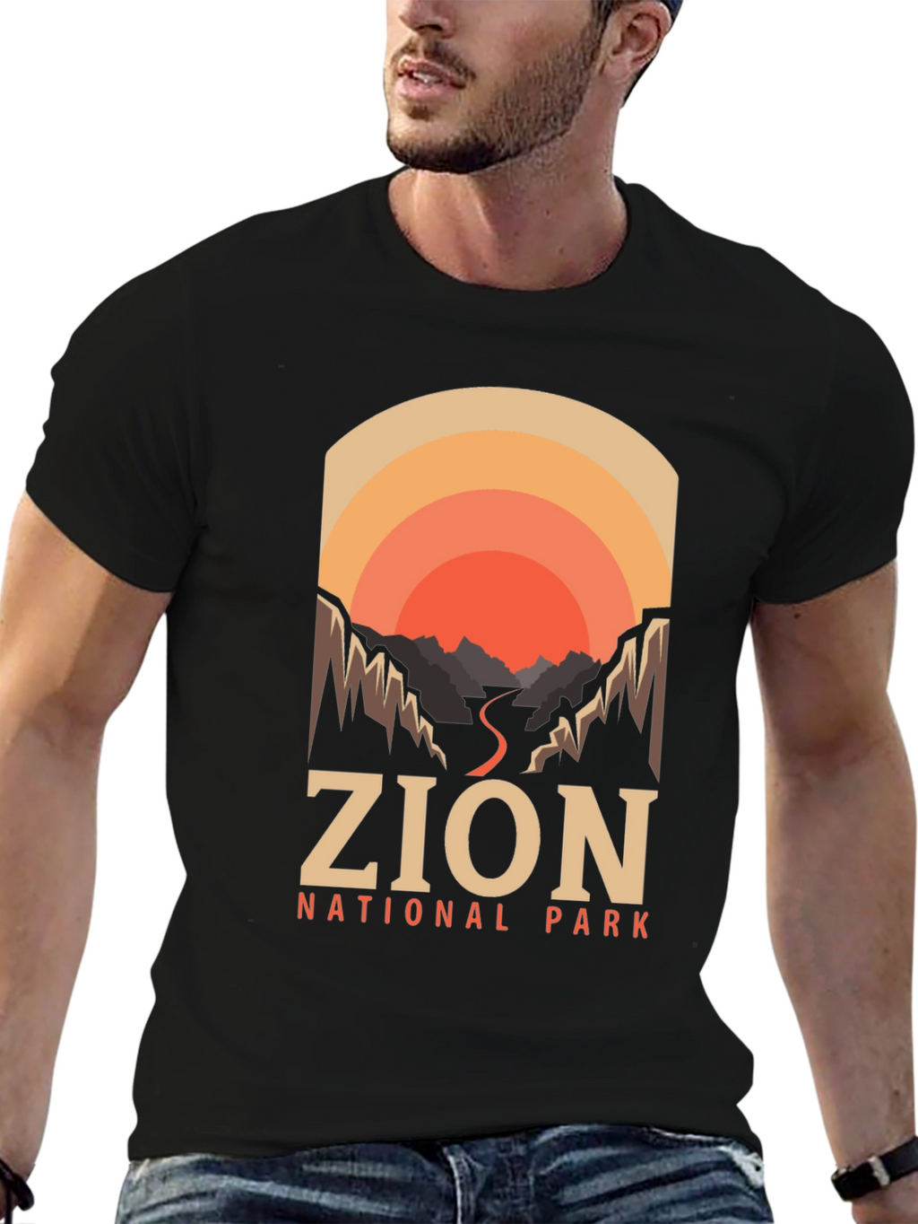Zion National Park T-Shirt Retro Design