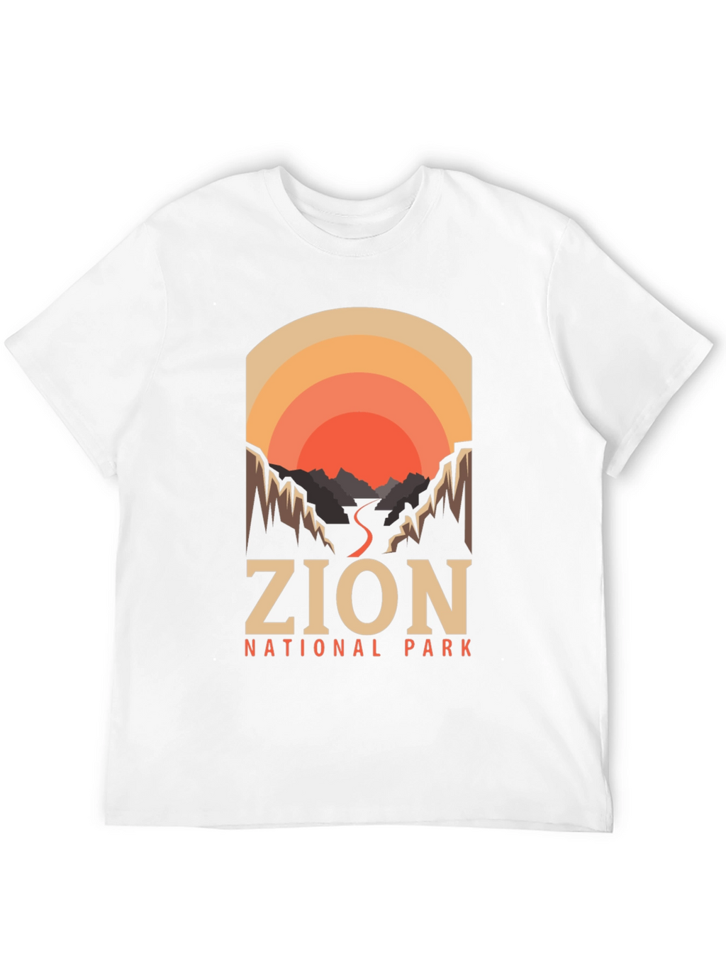 Zion National Park T-Shirt Retro Design