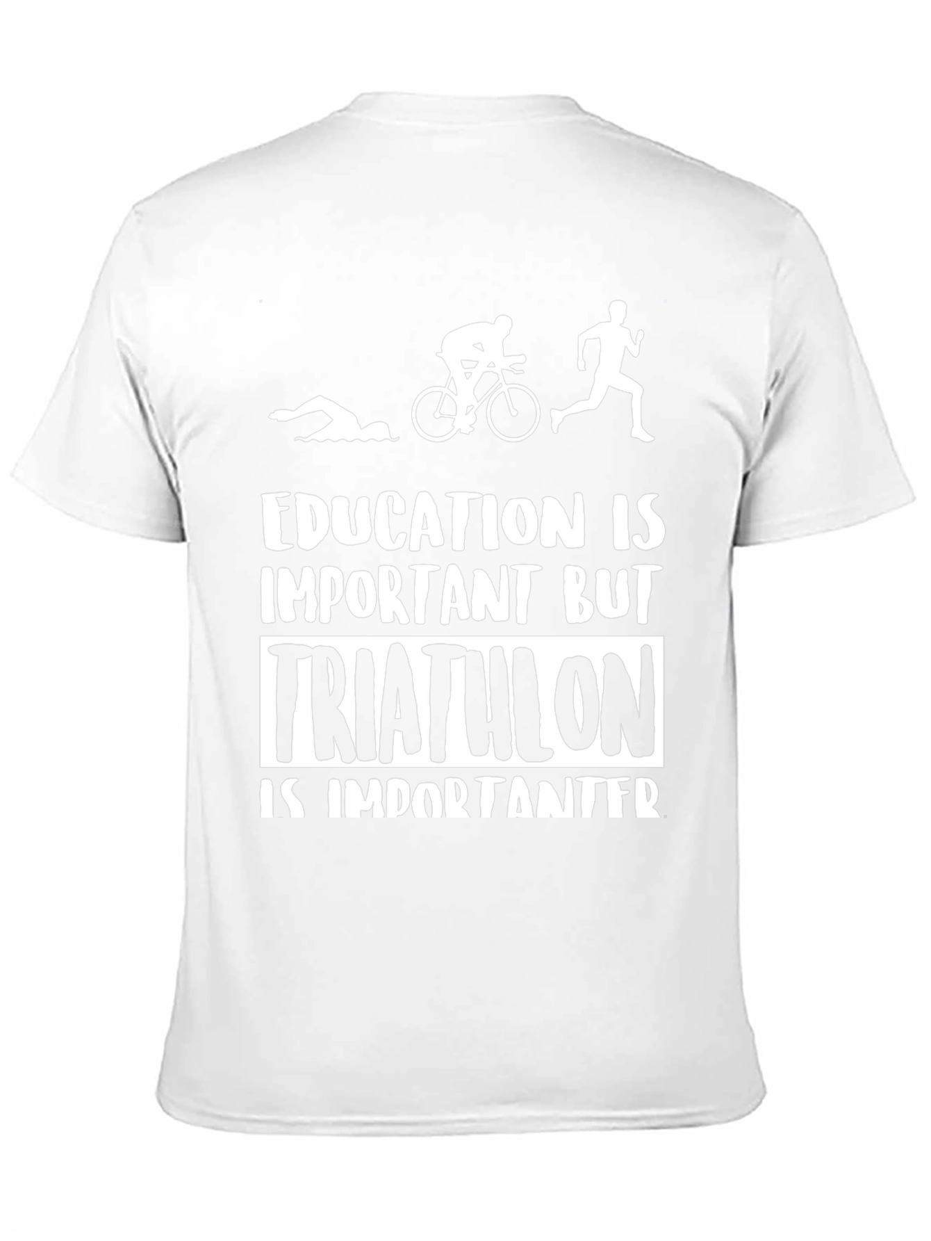 Triathlon Important T-Shirt: Swim Bike Run Graphic Tee