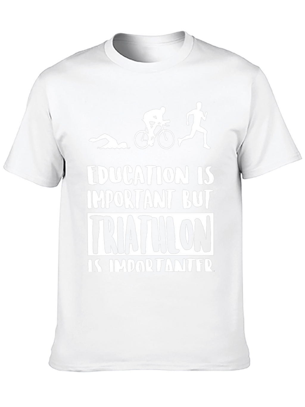 Triathlon Important T-Shirt: Swim Bike Run Graphic Tee