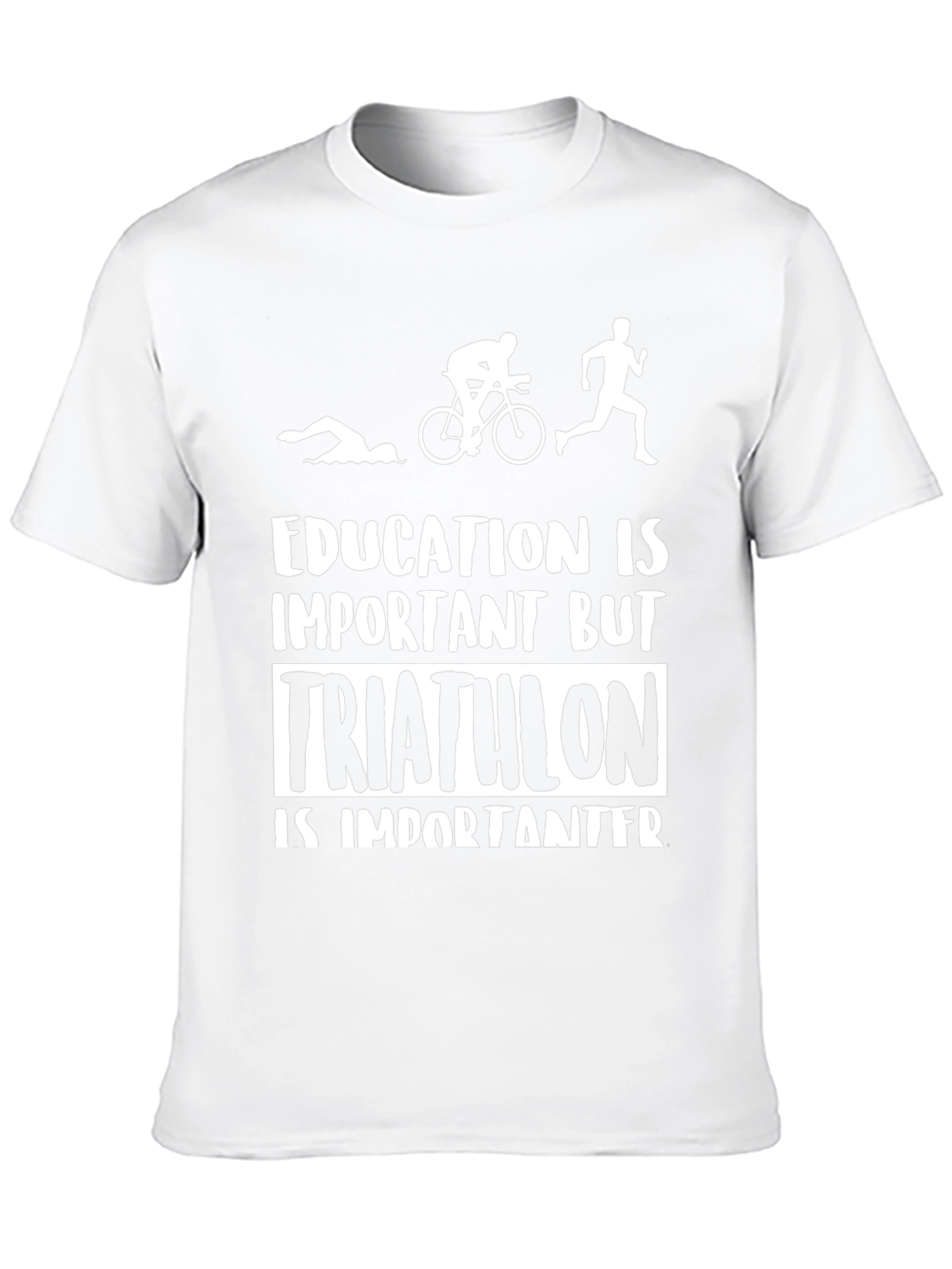 Triathlon Important T-Shirt: Swim Bike Run Graphic Tee
