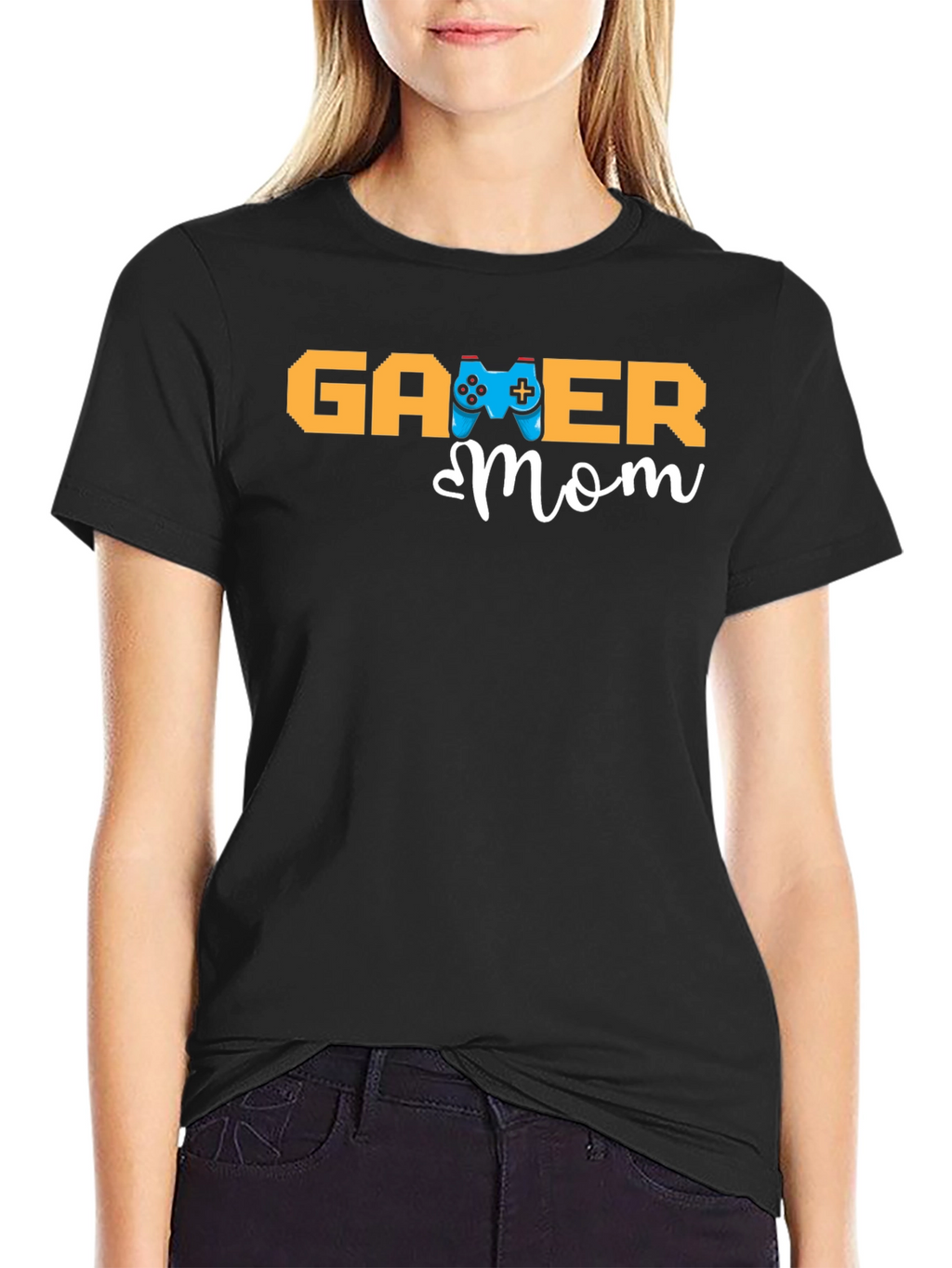 Gamer Mom T-Shirt - Black Cotton Blend