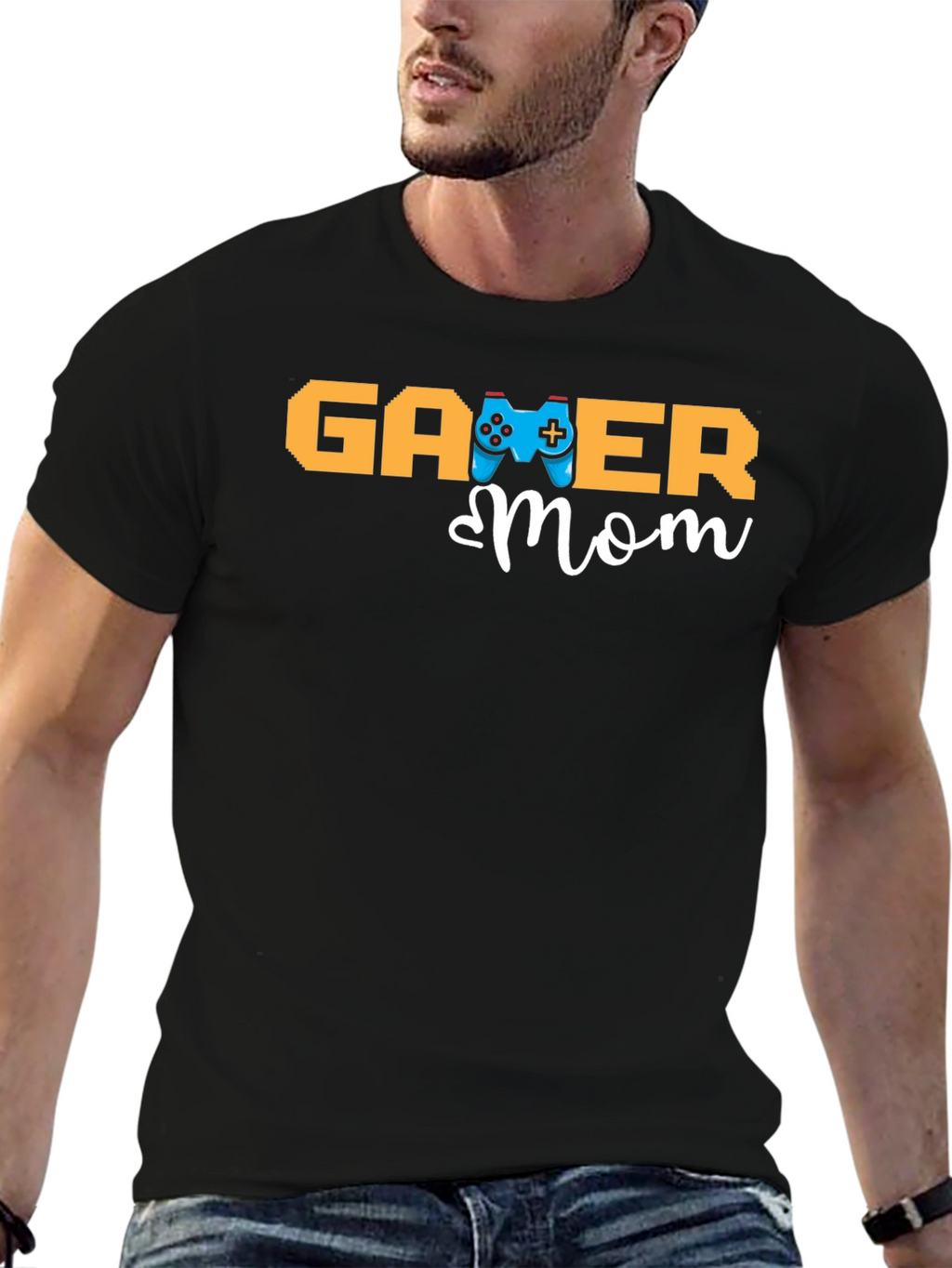 Gamer Mom T-Shirt - Black Cotton Blend