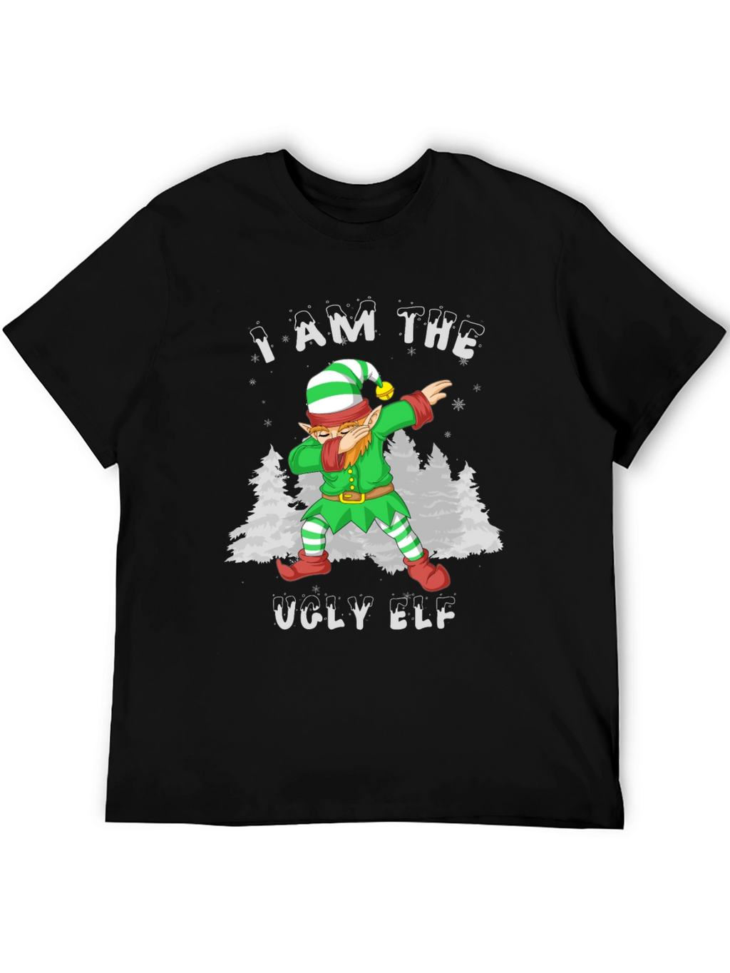 Ugly Elf Dabbing Christmas T-Shirt