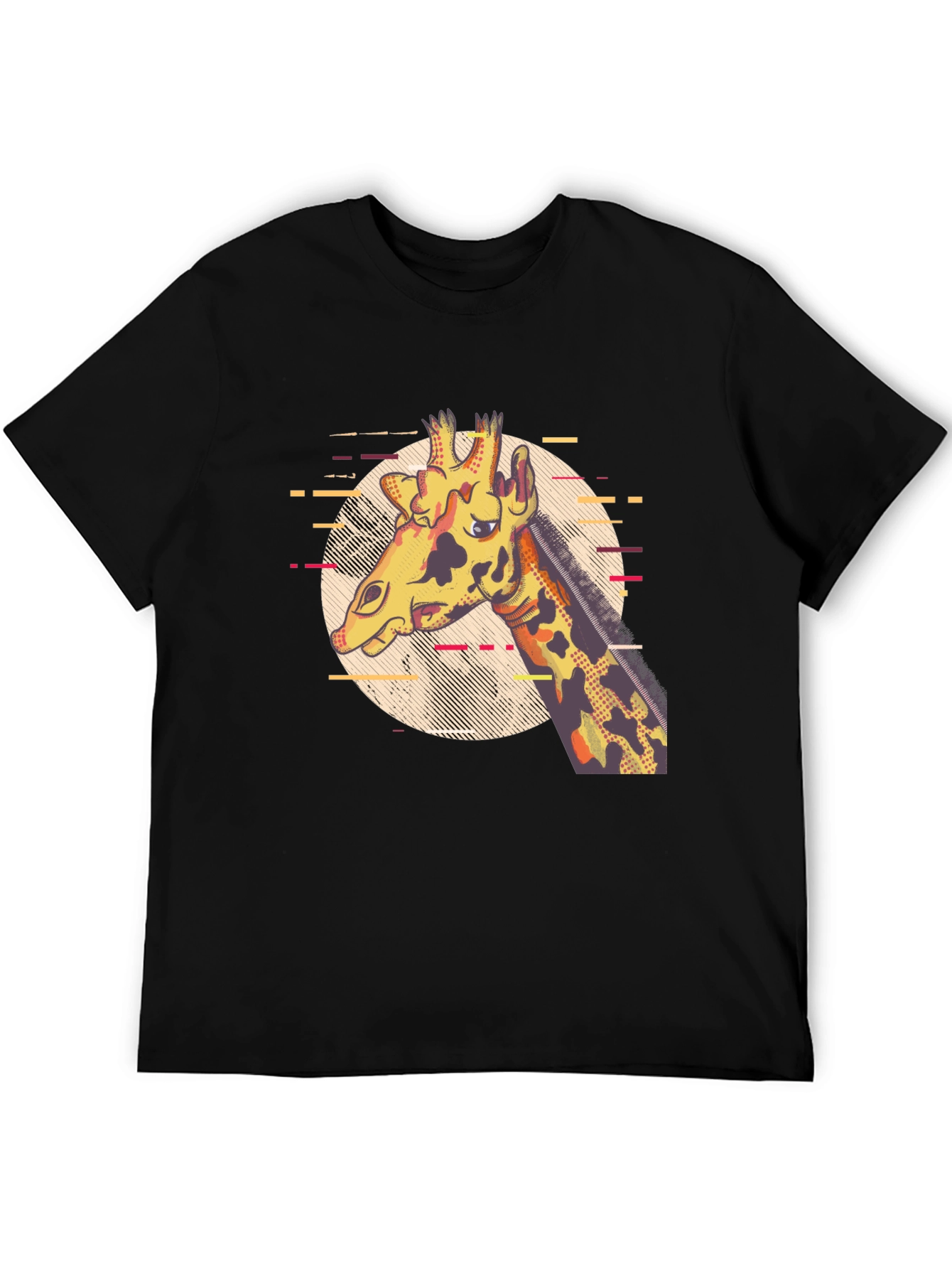 Giraffe Graphic Print T-Shirt