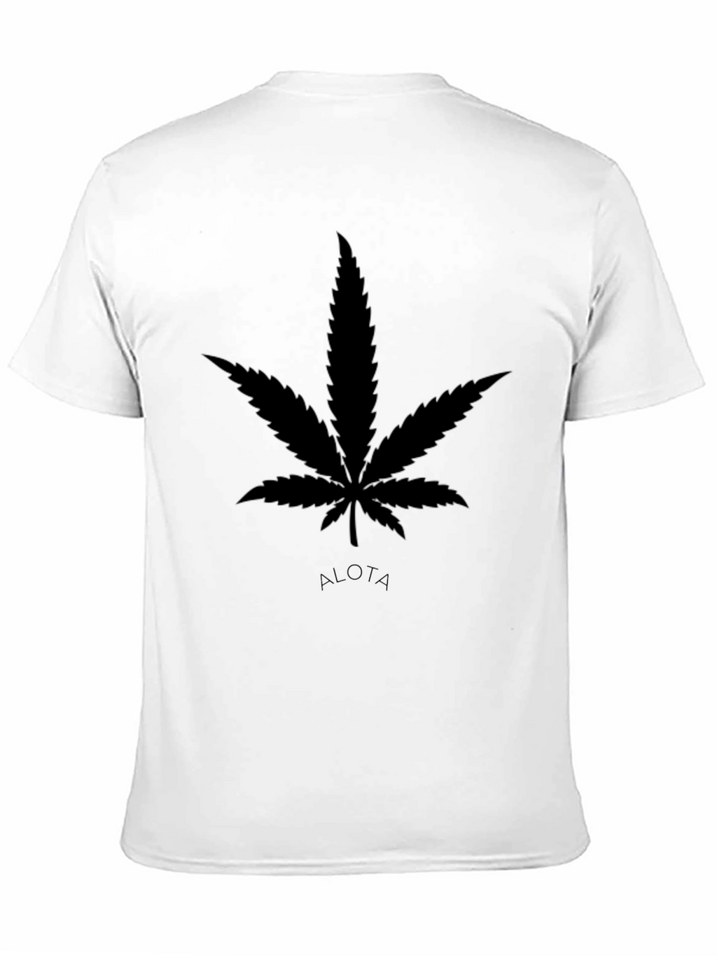Cannabis Leaf Black Graphic Tee - Casual Style