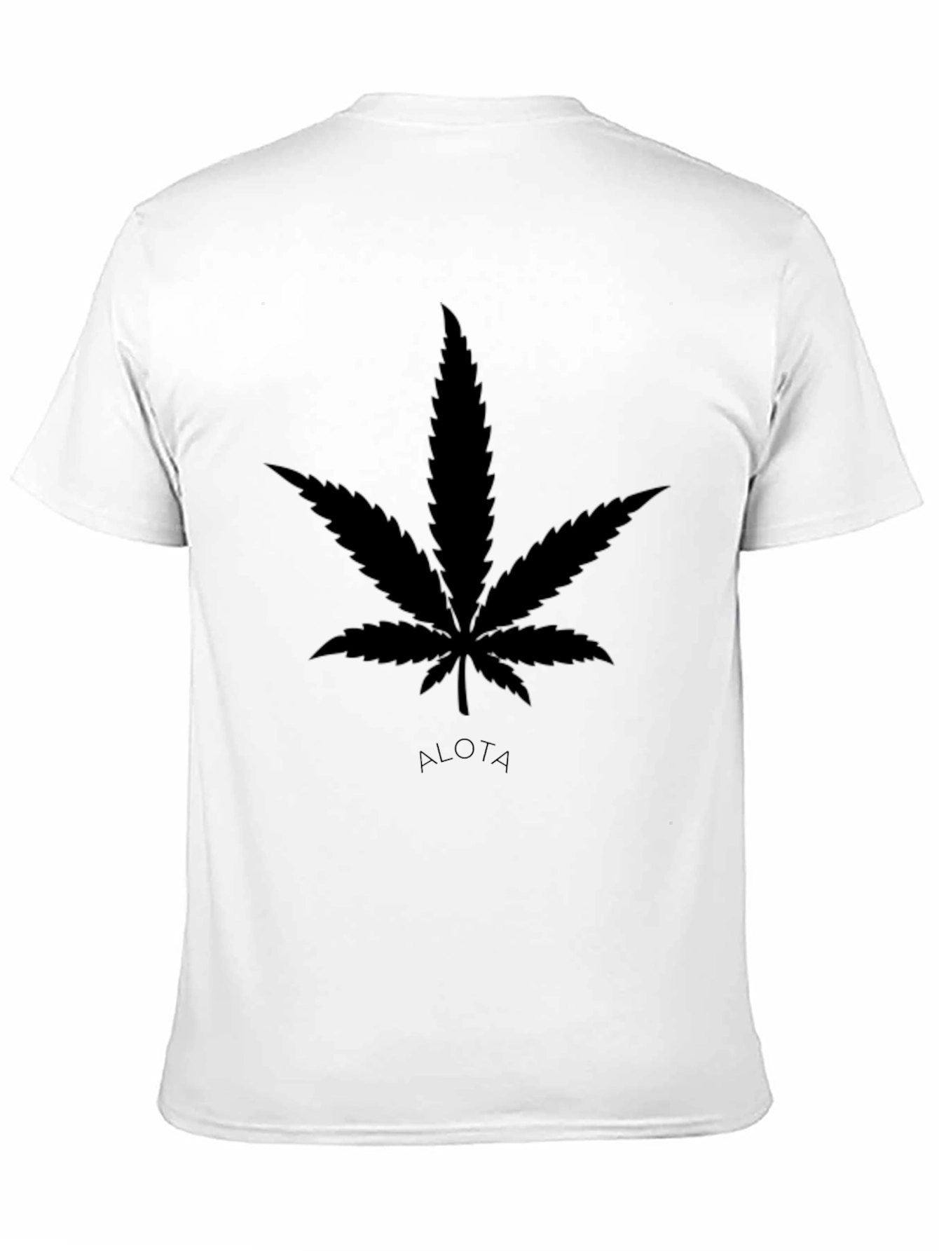 Cannabis Leaf Black Graphic Tee - Casual Style