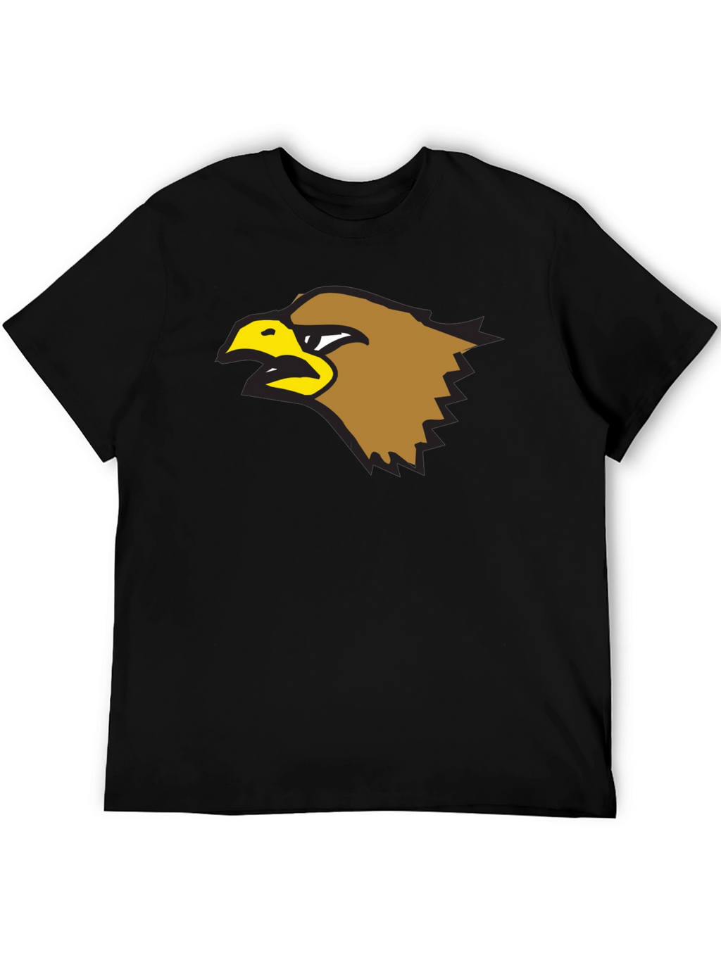 Bold Eagle Graphic Tee - Black Cotton Shirt