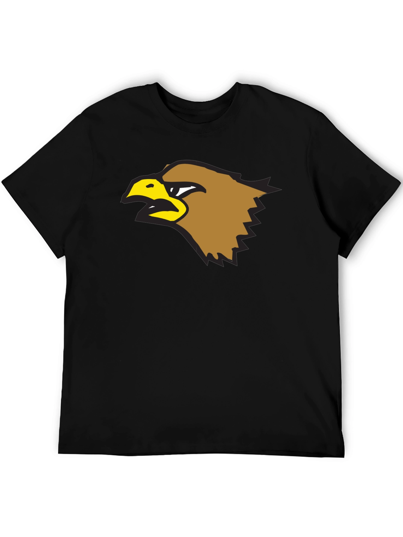 Bold Eagle Graphic Tee - Black Cotton Shirt