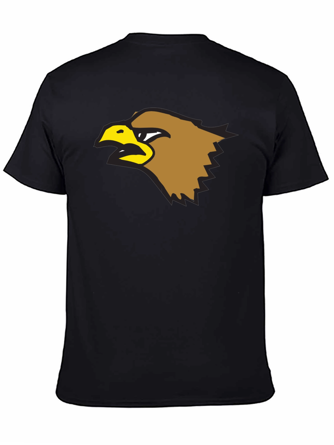 Bold Eagle Graphic Tee - Black Cotton Shirt