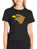 Bold Eagle Graphic Tee - Black Cotton Shirt