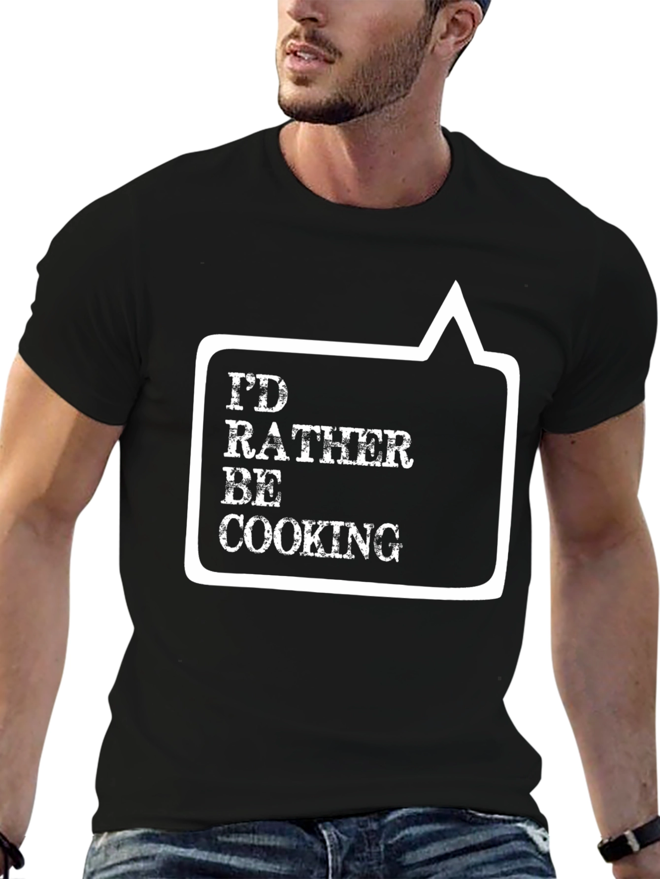 Id Rather Be Cooking T-Shirt - Black
