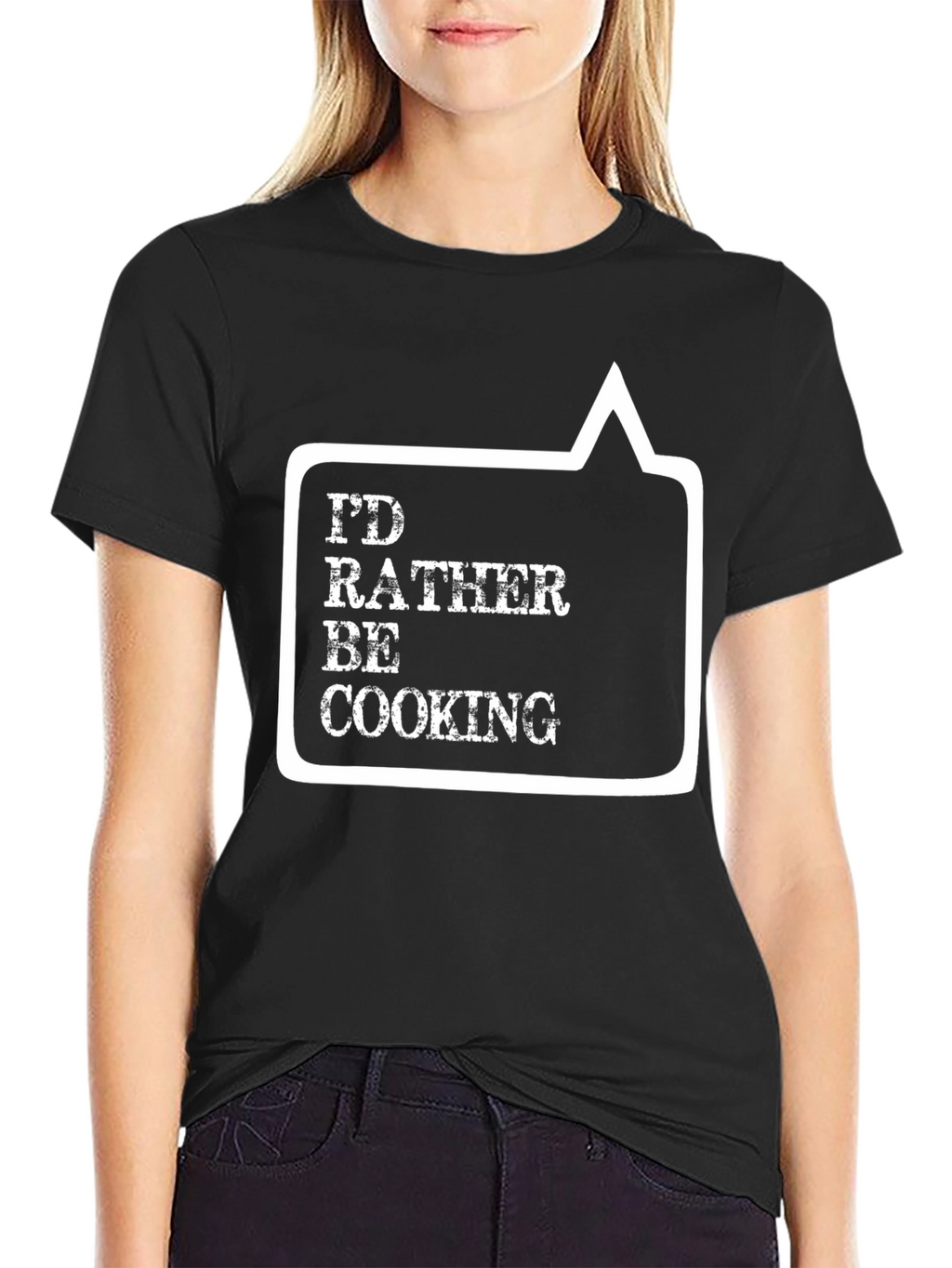 Id Rather Be Cooking T-Shirt - Black