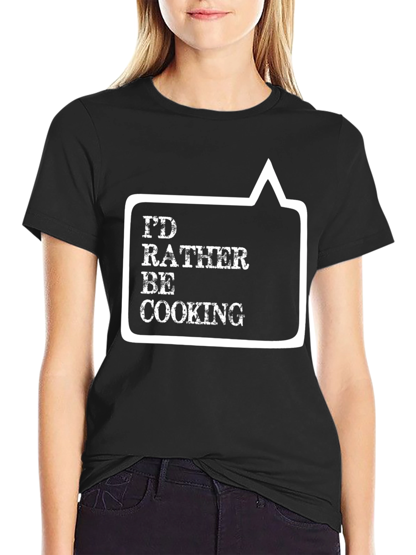Id Rather Be Cooking T-Shirt - Black