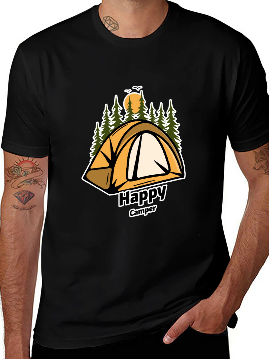 Happy Camper Graphic T-Shirt - Adventure Awaits