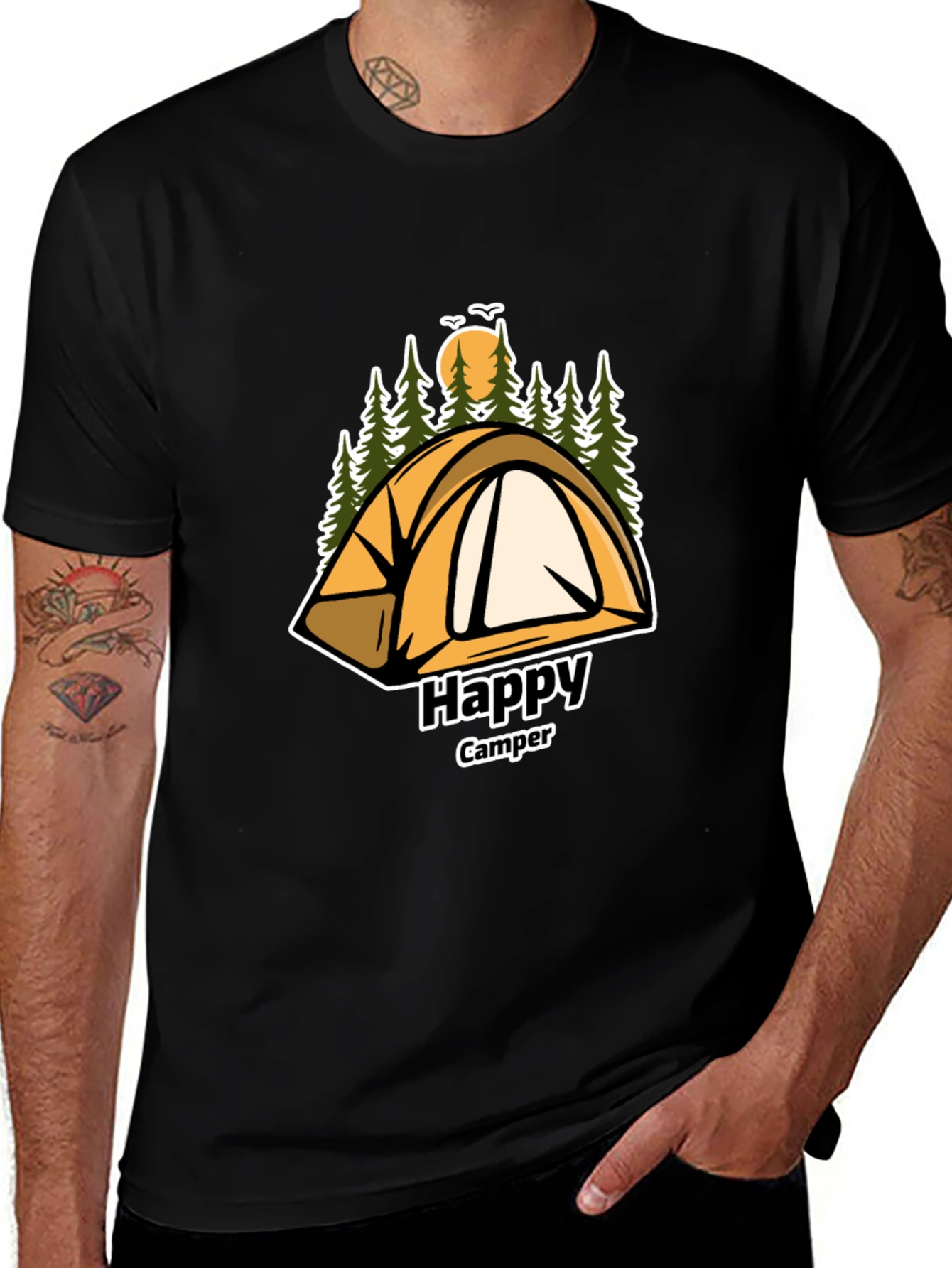 Happy Camper Graphic T-Shirt - Adventure Awaits