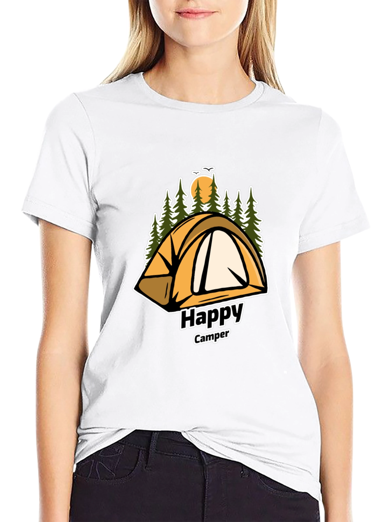 Happy Camper Graphic T-Shirt - Adventure Awaits